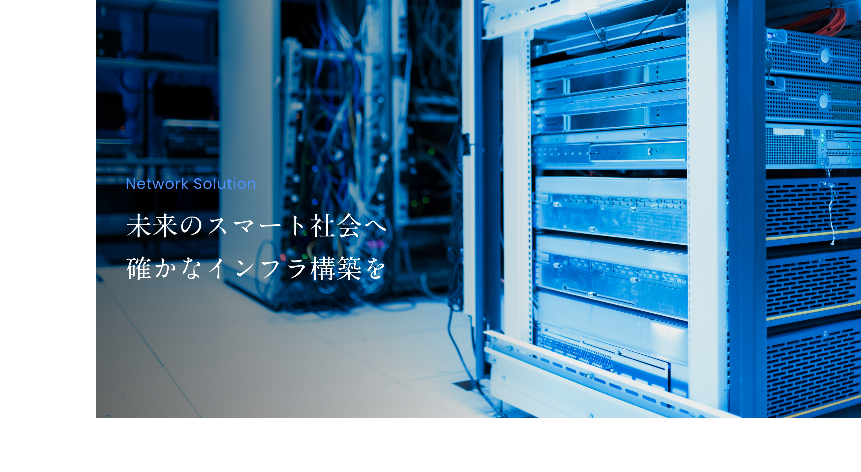 未来の情報社会へ確かなインフラ構築を